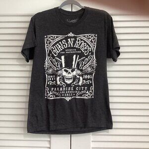 Guns N’ Roses Men's Bourbon Label T-Shirt Black Size M